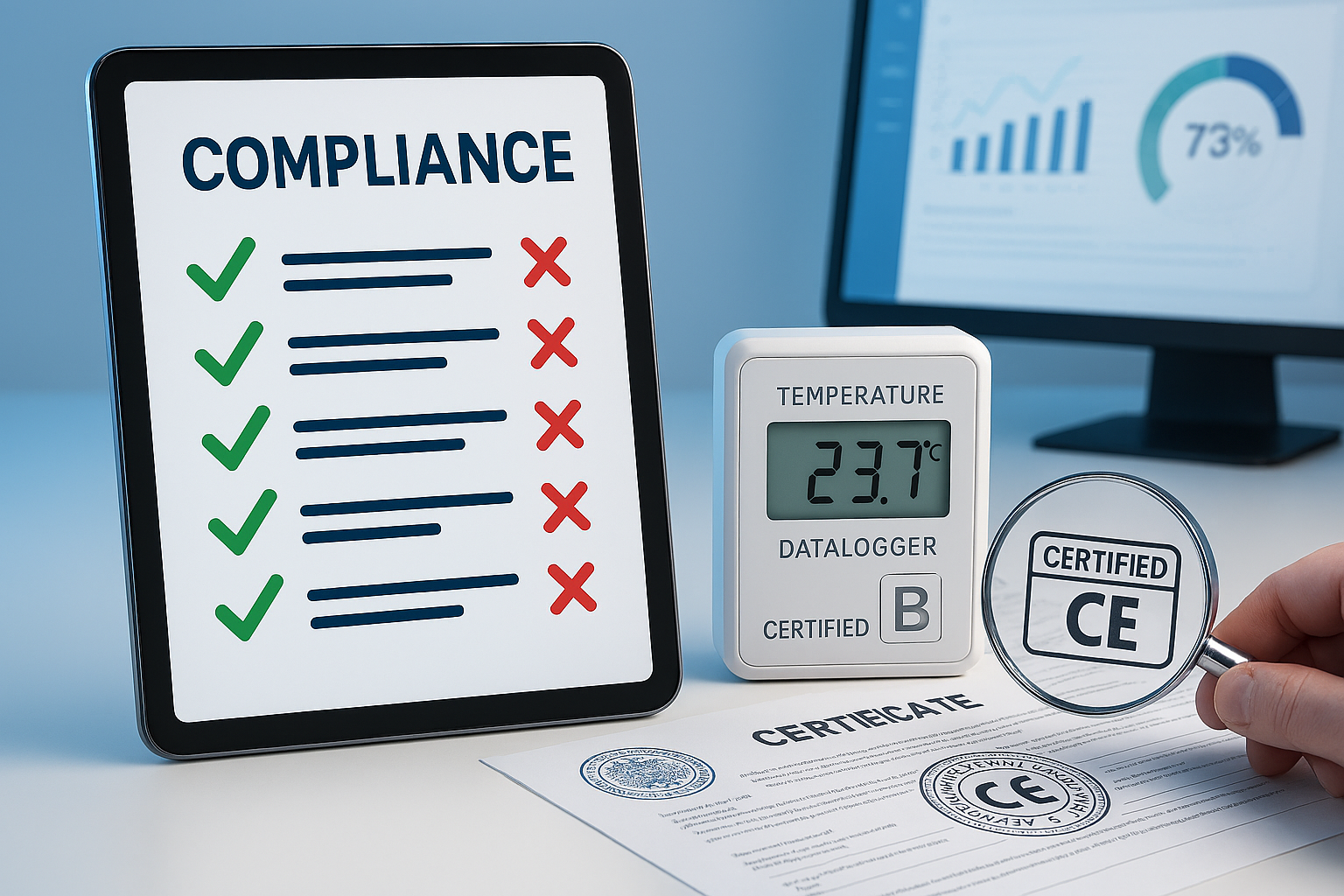 Verificador cumplimiento normativo control temperatura